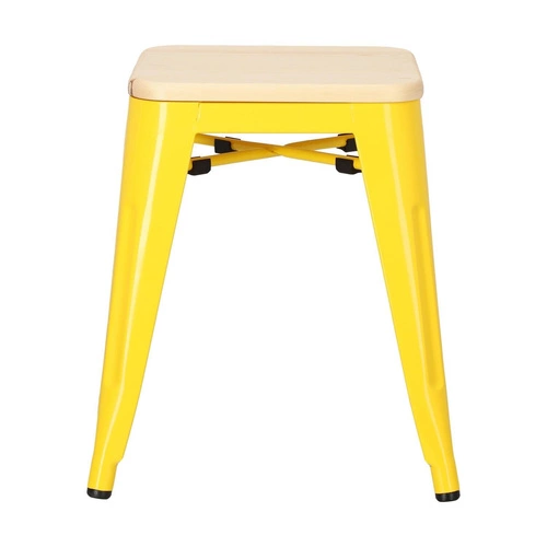 Stołek Paris 2 Wood żółty sosna naturalna