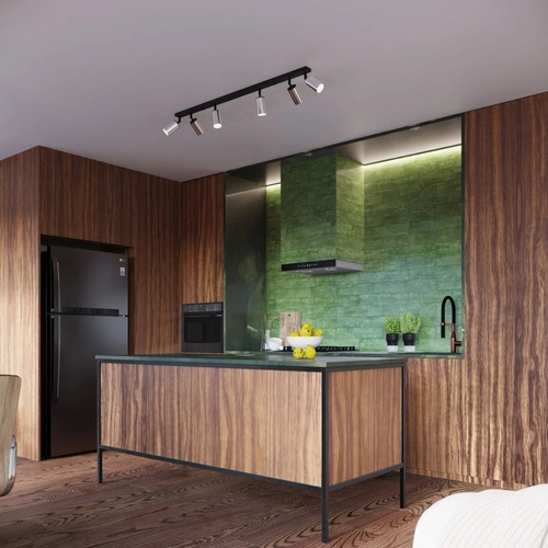 Plafon sufitowy WINX 4L czarny chrom nowoczesny do salonu kuchni sypialni jadalni SOLLUX