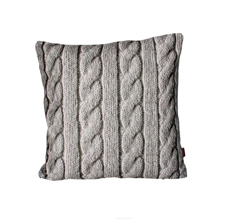 Poduszka dekoracyjna Jersey 40x40 cm do salonu i sypialni antyalergiczna szara