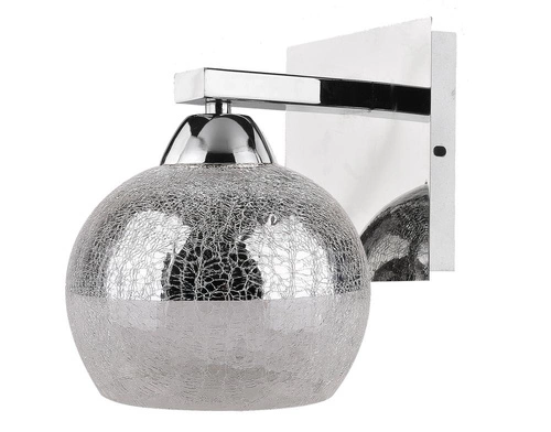 Nowoczesny kinkiet ścienny Cromina chrom CANDELLUX LIGHTING do sypialni i salonu szklany