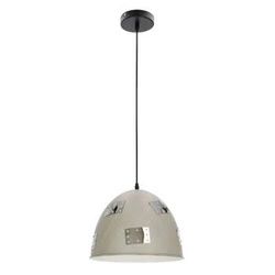 Lampa wisząca Patch 30 1x60W E27 szary + chromowany dekor