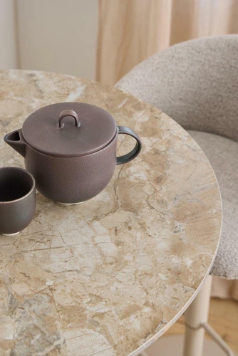 Stół barowy Malta okrągły do kuchni ceramika kaszmir 80 cm Actona