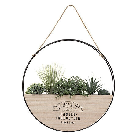 Atmosphera sztuczne rośliny wiszące boho okrągłe do salonu i przedpokoju 46 cm