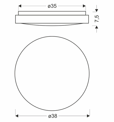 Plafon LED okrągły Aflo 38 cm nowoczesny efekt drewna do salonu i sypialni CANDELLUX