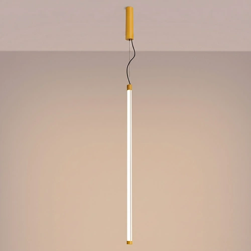 Lampa wisząca TRANG 100 żółta LED regulowana nad wyspę do kuchni