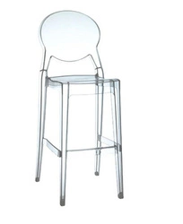 Hoker transparentny Igloo 74 cm z oparciem nowoczesny do kuchni i jadalni SCAB Design