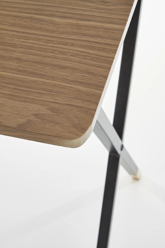 Biurko nowoczesne do pracy Indira orzech czarny 90 cm industrialne Intesi do biura lub gabinetu