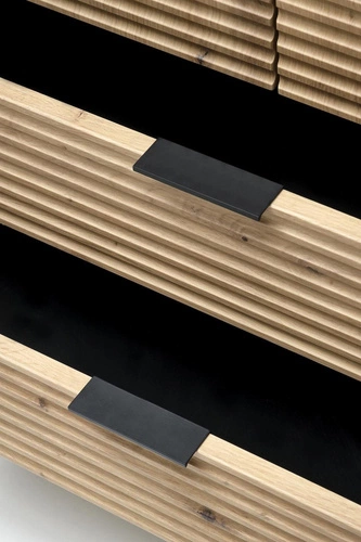 Szafa nowoczesna Nihala dąb artisan czarna z półkami do sypialni głębokość 53 cm