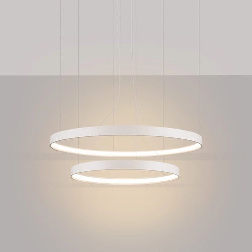 Żyrandol LED RIO 2 beżowy 78 cm nowoczesny do salonu i jadalni regulowany