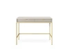 Toaletka Delicious nowoczesna ryflowana kaszmir złote nogi z szufladami do sypialni Intesi