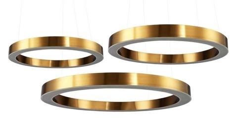 Lampa wisząca CIRCLE 60+80+80 LED  mosiądz na 1 podsufitce