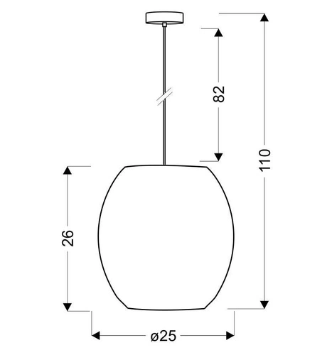 Lampa wisząca SeLMa 25 1x40W E27 pomarańczowy + linka 85-10523