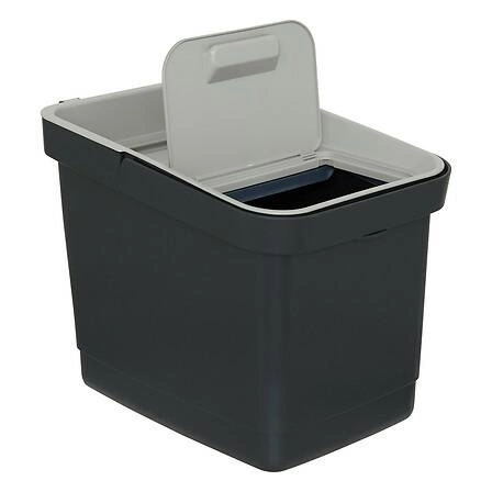 Kosz na śmieci Slow 20l nowoczesny plastikowy czarny do kuchni lub biura 5five