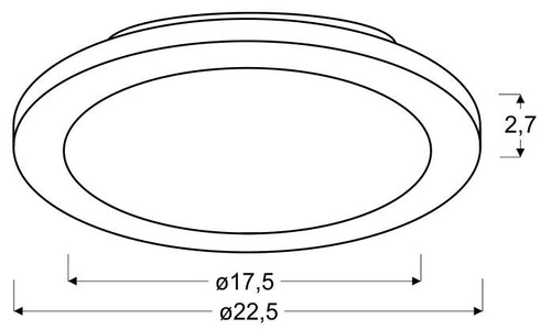 Plafon sufitowy LED Pixel 22,5 cm biały szklany IP44 do salonu i kuchni CANDELLUX