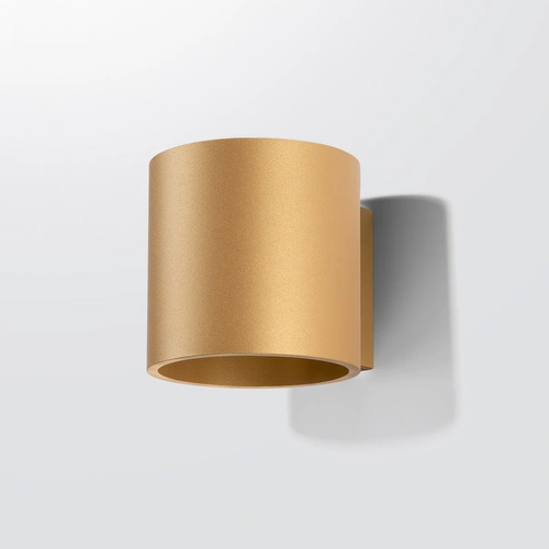 Kinkiet ścienny ORBIS 1 złoty nowoczesny metalowy świecący góra dół do salonu i sypialni