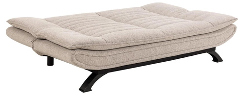 Sofa rozkładana z funkcją spania Faith Monza beżowa 3 osobowa do salonu styl skandynawski