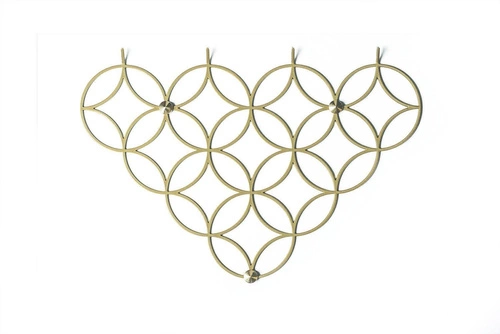 Wieszak ścienny Holo S Gold nowoczesny złoty metalowy do przedpokoju POLYHEDRA