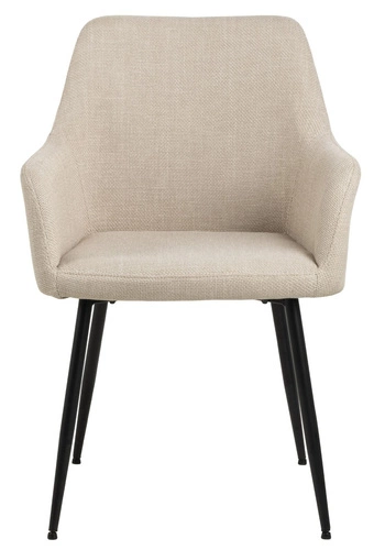 Krzesło do jadalni Lizzy Actona tapicerowane beżowe z podłokietnikami nowoczesne kubełkowe