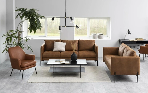 Stolik kawowy Angus czarny prostokątny z półką nowoczesny loftowy do salonu Actona