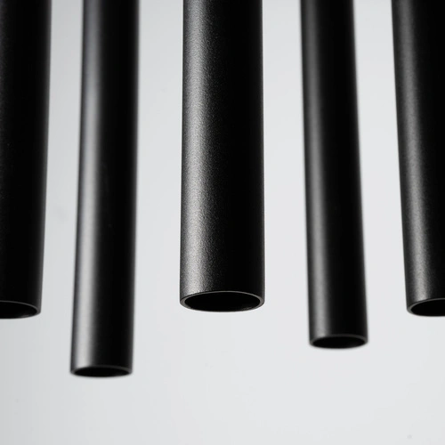 Nowoczesna lampa wisząca Pastelo 5P czarna do salonu i jadalni metalowa SOLLUX