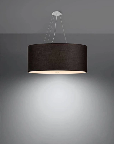 Nowoczesny żyrandol OTTO 70 czarny lampa sufitowa do salonu i jadalni 6-punktowa