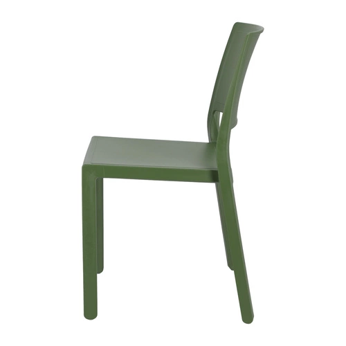 Krzesło ogrodowe Kate zielone z tworzywa sztucznego SCAB Design, sztaplowane, łatwe czyszczenie