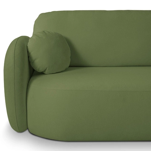 Narożnik z funkcją spania Salby prawy zielony nowoczesny do salonu z pojemnikiem