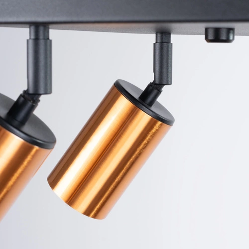 Plafon sufitowy WINX 4 czarny miedź nowoczesny do salonu i sypialni stalowy 25 cm