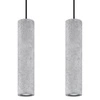 Lampa wisząca LUVO 2 szara betonowa nowoczesna nad wyspę do kuchni i salonu