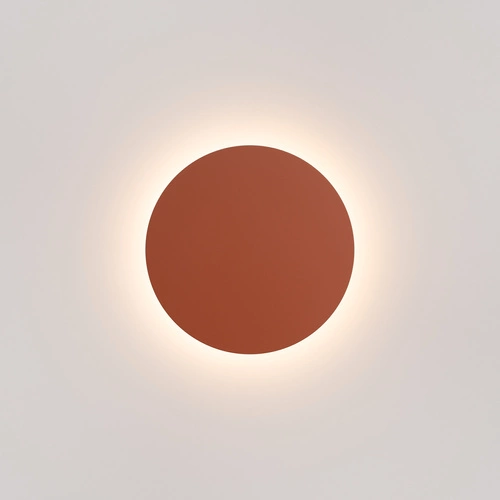 Kinkiet ścienny LED BORGEN czerwony nowoczesny stalowy do salonu i sypialni 30 cm