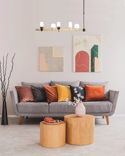 Nowoczesny żyrandol LED Sakai czarny złoty 5-punktowy do salonu i jadalni Ledea