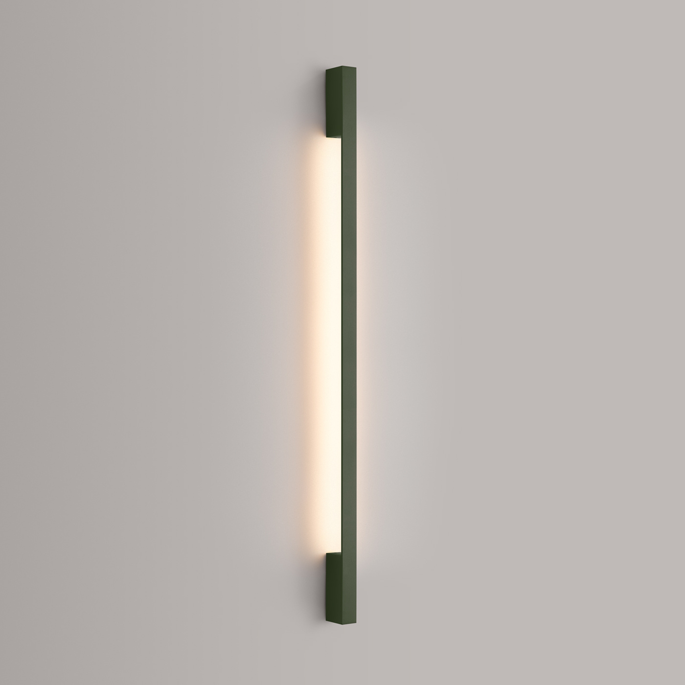 Kinkiet ścienny LED SAPPO 120 nowoczesny zielony oliwkowy aluminiowy do salonu i sypialni