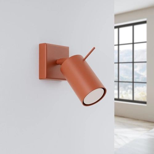 Kinkiet ścienny RING nowoczesny czerwony ruchomy do salonu sypialni i przedpokoju SOLLUX