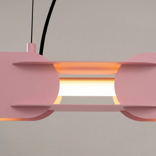 Lampa wisząca LED CHAIN 91 różowa nowoczesna do salonu nad stół