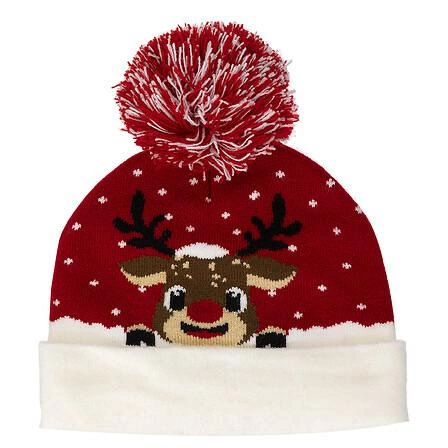 Czapka świąteczna Renifer dla dzieci Feeric Christmas klasyczna czerwona ozdoba bożonarodzeniowa