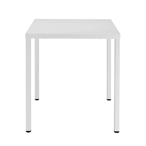 Stół metalowy kwadratowy Summer 70x70 cm biały nowoczesny do ogrodu, tarasu i kuchni