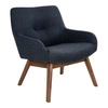 Fotel London grantowy/ orzech
