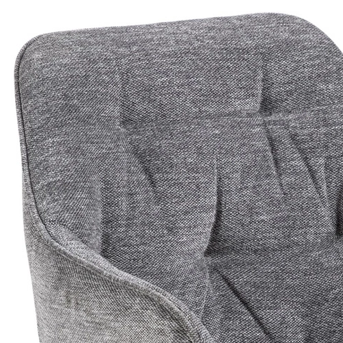 Krzesło tapicerowane Brooke antracytowe do jadalni nowoczesne z podłokietnikami Actona