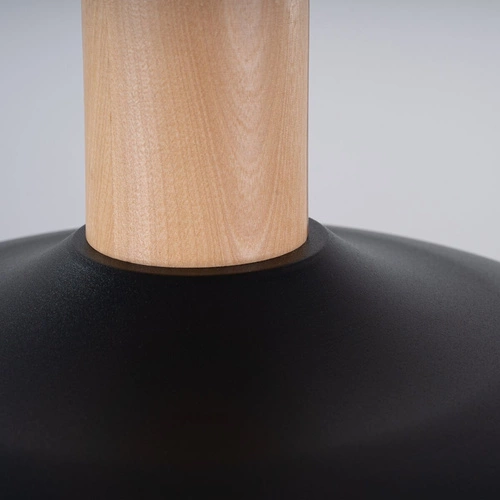 Lampa wisząca INDY czarna skandynawska do salonu i nad stół 38 cm SOLLUX LIGHTING