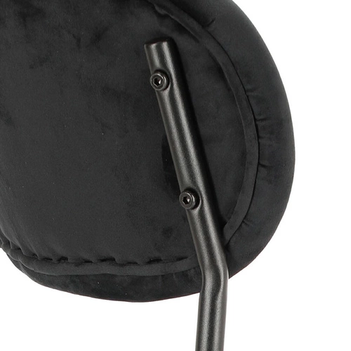 Krzesło Camile Velvet czarne tapicerowane