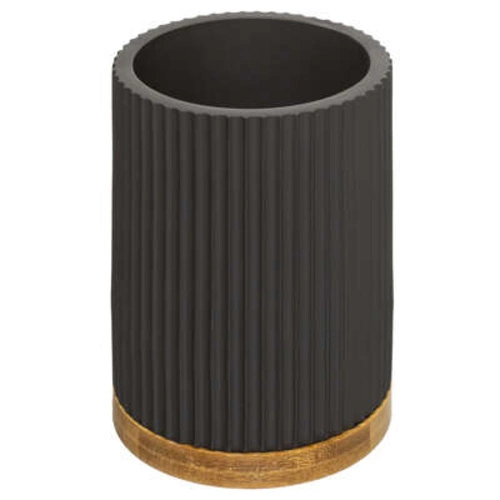 Szczotka do wc czarna Moder bambusowa nowoczesna stojąca do łazienki 5five