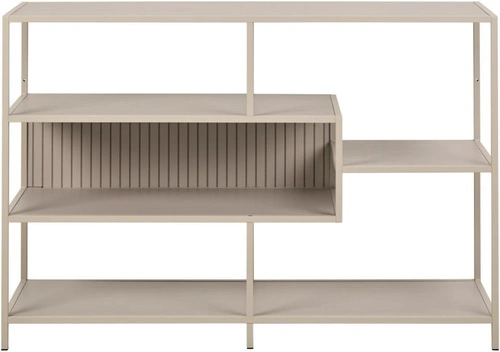 Regał loftowy Seaford V Actona beżowy na książki do salonu 114 cm