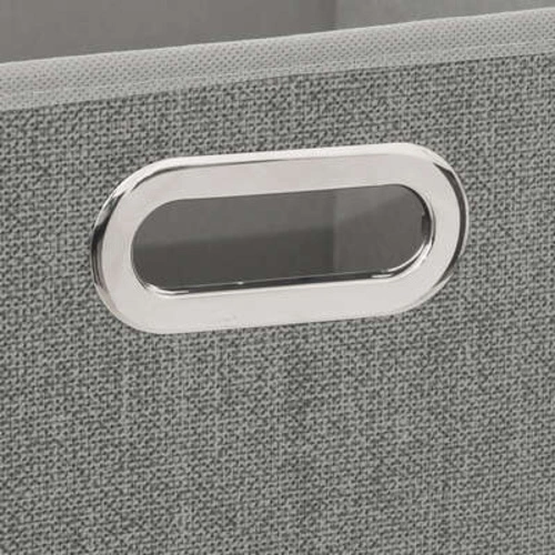 Pudełko materiałowe do regału 31x31 cm szare jasne z metalowym uchwytem 5five simply smart