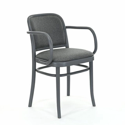 Krzesło tapicerowane Fameg B-811 z podłokietnikami do jadalni skóra naturalna retro personalizowane