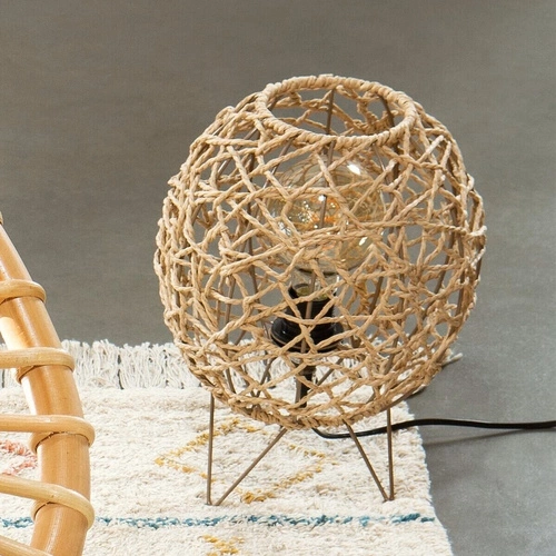 Lampka nocna boho Raahe Atmosphera z plecionym kloszem do sypialni lub salonu 33,5 cm