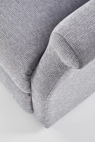 Fotel rozkładany do salonu Nagu Intesi welurowy glamour szary jasny relaksacyjny