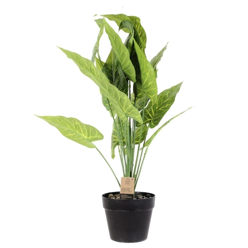 Sztuczna roślina Alocasia Intesi 55cm nowoczesna dekoracja do salonu i sypialni jak prawdziwa