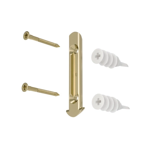 Karnisz pojedynczy Umbra Loop złoty regulowany metalowy do salonu i sypialni 107-305 cm