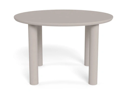 Stół okrągły Magee 120 cm szary nowoczesny do jadalni i salonu