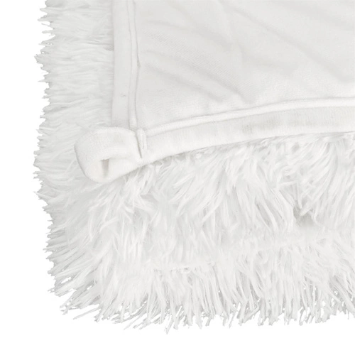 Koc obciążeniowy Furry 150x200 cm biały puszysty i ciepły na łóżko do sypialni